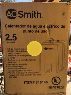 AO SMITH 2.5 gallon POINT OF USE ELECTRIC WATER HEATER