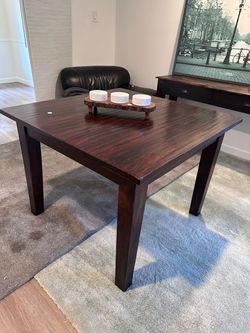 Solid Wood Dining Table / Kitchen Table – Dark Espresso Finish