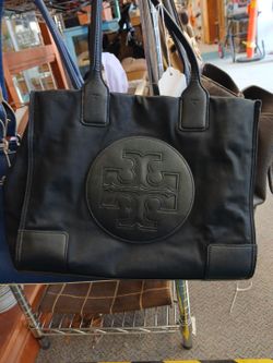 Tory Burch Ella Nylon Tote Bag Black
