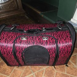 Small Animal Carrier With Heavy Duty Straps.