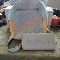 Pokemon Lounge Fly Bag And Wallet Set