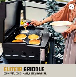 HALO Elite Outdoor Propane Gas Griddle with 2-Zone Cooking and Compact Design, Up To 600 Degrees