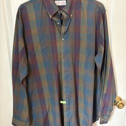 Men's Casual Plaid Dress Shirt
