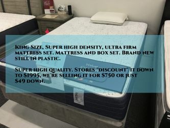 King Size Ultra Firm Mattress Set New In Plastic