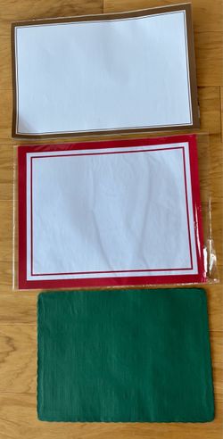 27 paper placemats.