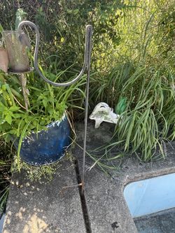 Rod Iron Hanging Basket Stand