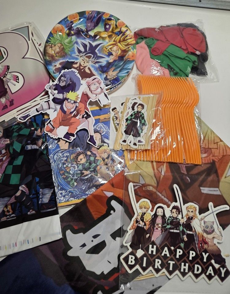Anime Birthday Party Supplies 119 Pcs
