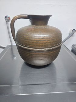 Antique Brass Engraved Pitcher Jug