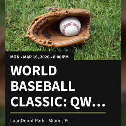 2 Tickets – World Baseball Classic SEMIFINAL