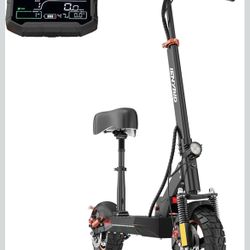 M4 Pro S+ Electric Scooter with Seat, 800W Motor，10" Pneumatic Tire, Max 21/30 Mile, Max 15/28Mph Speed， Large LCD Display & Foldable Commuter EScoote