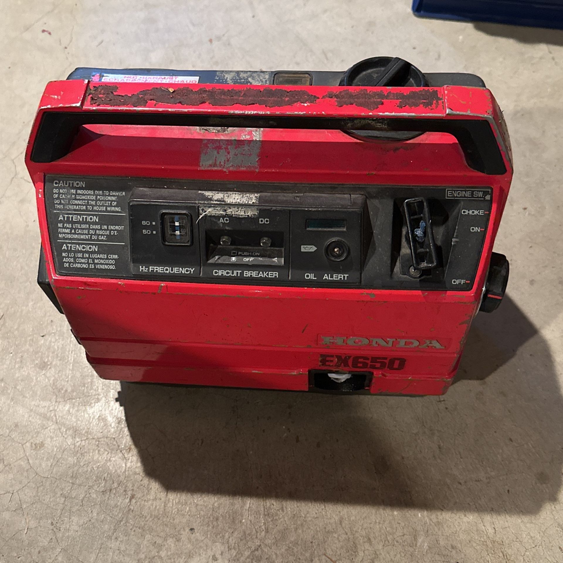 Honda EX650 Generator-Selling For Parts Only