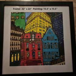 3 Paintings for Sale (windows glow when lights are out)