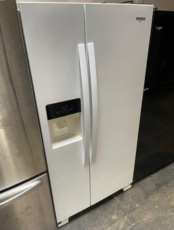 Whirlpool Side‑by‑Side Fridge – White, Ice/Water Dispenser