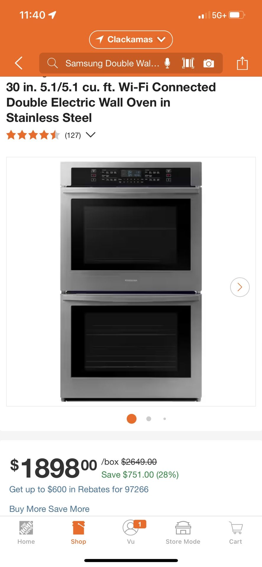 Samsung.stainless Steel.size 30