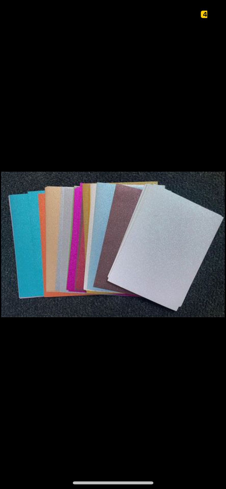 Glitter Cardstock Paper (Multiple Colors)