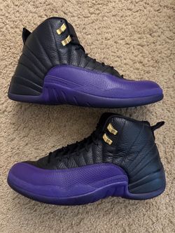 Size 11 (Pre owned, no box, missing insoles) - Air Jordan 12 retro field purple