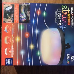 Pocket Retractable LED 50 Feet String Lights 