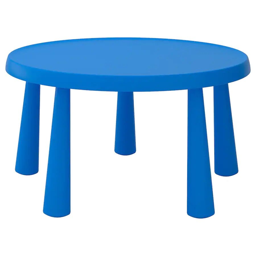 Children's table, indoor/outdoor blue Plus 4 Orange Chairs
