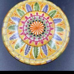 Wedgewood Trinket Box Atlas vibrant colors with gold trim