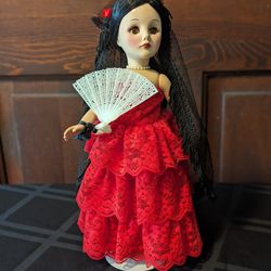 International Doll, Spain, with doll stand