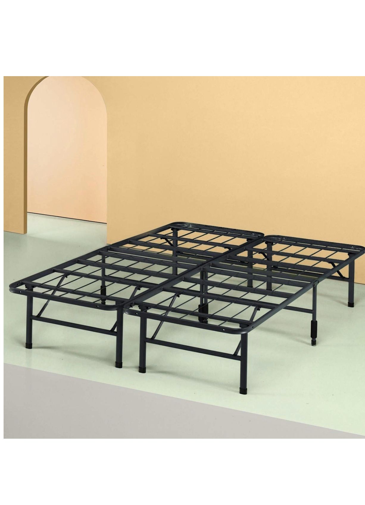 King Size Collapsible Foldable Metal Bed Frame / Box Spring