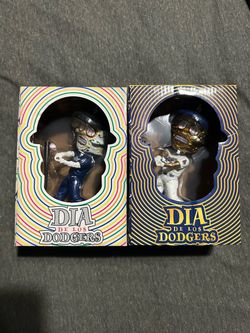 2022 SGA Dia De Los Dodgers bobbleheads white and gold