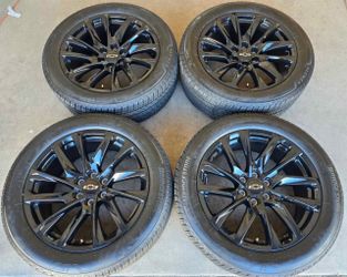 22” Chevy Silverado Tahoe Suburban Onyx black wheels and tires new