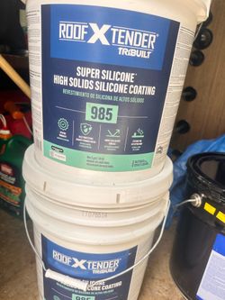2 Buckets Roof X Tender 985 Super Silicone Roof Coating – 5 Gallons Each