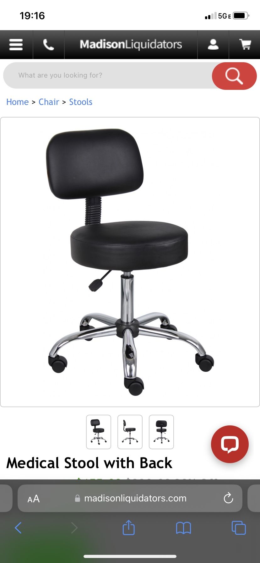 Medical Stool With Back