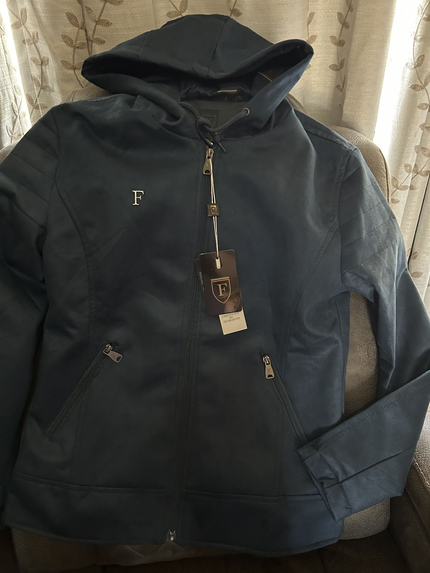 Women’s Blue Suede Jacket