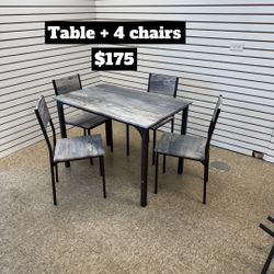 Table With 4 Chairs Brand New Set $175 Only 