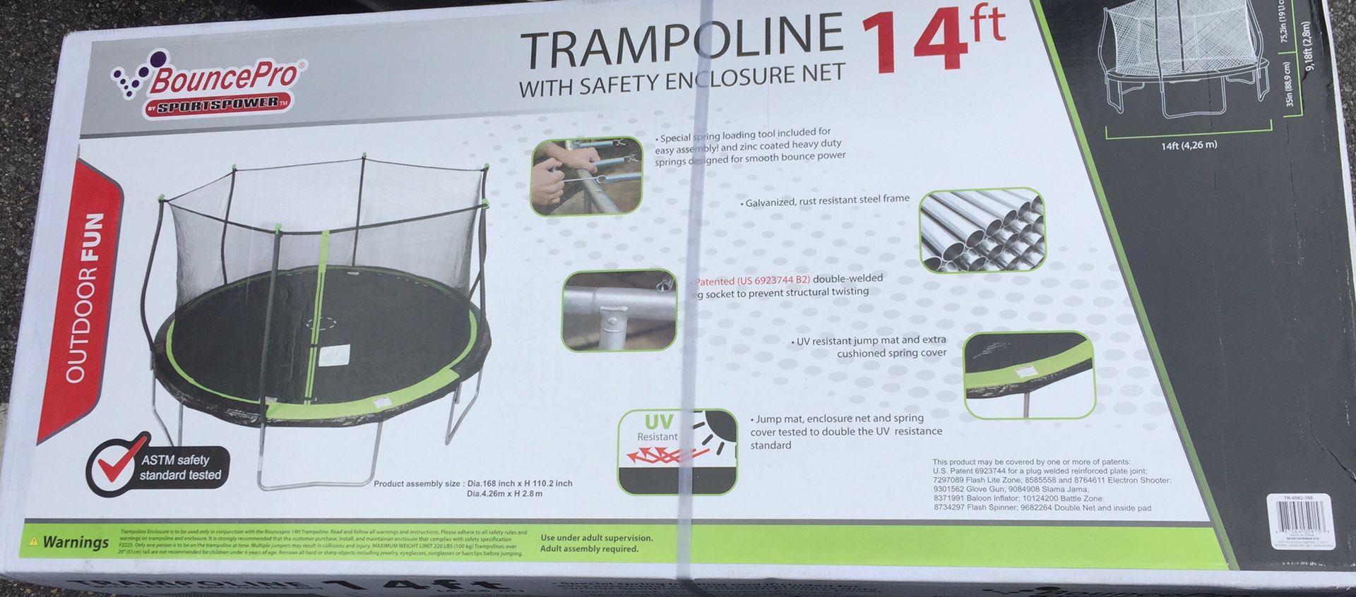 14 Foot Trampoline - Bounce Pro