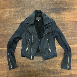 True religion Coated Leather Moto Jacket Xs 