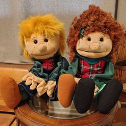 Retired Folkmanis Puppet Set - Boy and Girl (26")