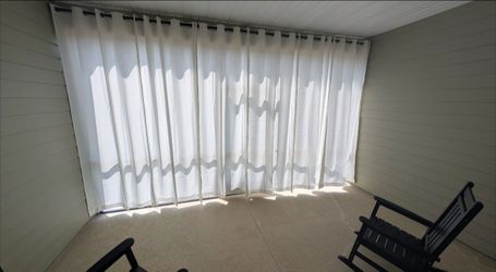 Curtains and extra long curtain rod