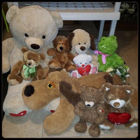 X10 NEW & LIKE NEW XL  46" TEDDY BEAR STUFFED ANIMAL FROG PLUSH TOY DOG PUPPY LOT