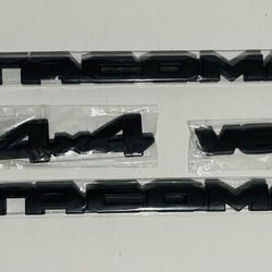 2016-2023 TOYOTA TACOMA Black Badges overlay for emblem 4 Pieces NEW