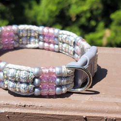 Custom Handmade Beaded Bling Dog Collar