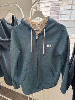 North face sherpa fleece-lined zip hoodie