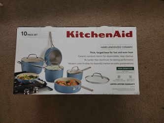 KitchenAid 10-Piece Hard-Anodized Ceramic Cookware Set