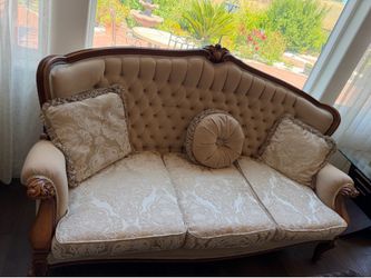 Luxury Custom-Made Walnut Living Room Set