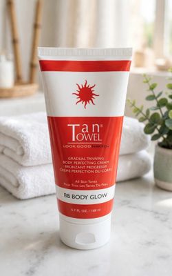 TanTowel BB Tanning Body Golden Glow Cream All Skin Tones Skincare Moisturizer