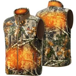 Tidewe ThermCore Heated Hunting Vest | Double-Sided Fleece Mid Layer with Adjustable Heat & Long-Lasting Battery | Camo Heat Apparel for Men & Women