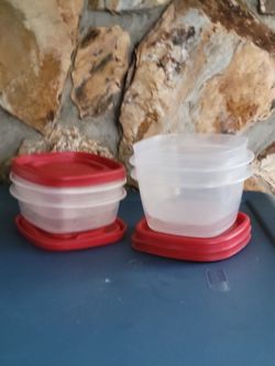 Red/Clear Rubbermaid New Storage Containers