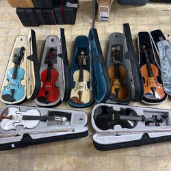 4/4 Violins with New Bow, Digital Tuner, Shoulder Rest, Extra Strings $150 Firm