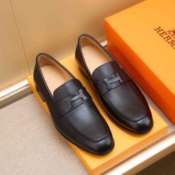 Hermes Men’s Leather Shoes With Box 2025 New 