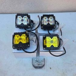 LED Light Pods Work Lights Luces Focos Niebla Neblina Chevy Gmc Ford Toyota Dodge Ram Chevrolet Jeep