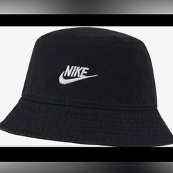 Nike NSW Bucket Futura Washed Hat Unisex Sports Black NWT DC3967-010