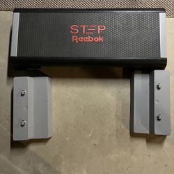 Various Exercise Equipment Reeboks Step With Risers Exercise Exercise Ball Weights Ab Lounger #2