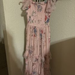 Pink  Floral Dress